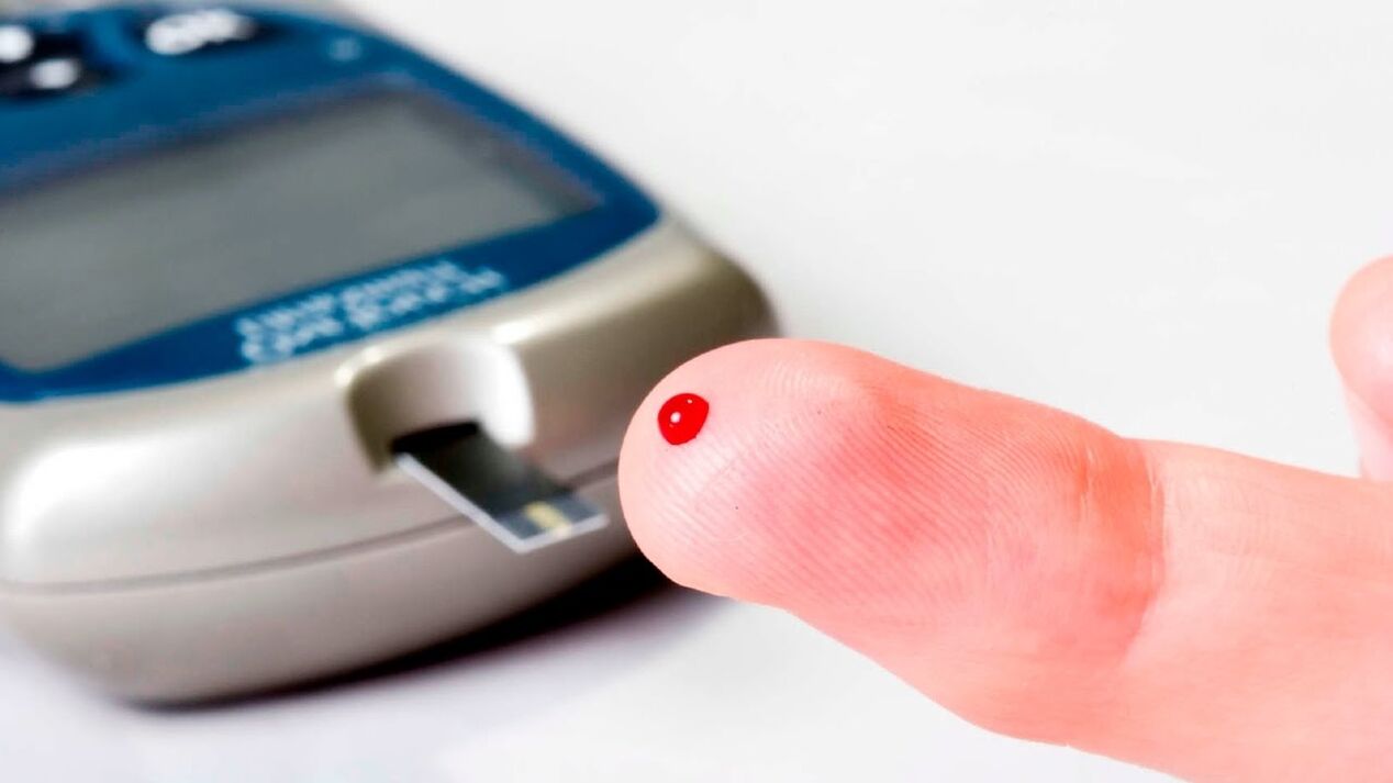medición da glicosa no sangue